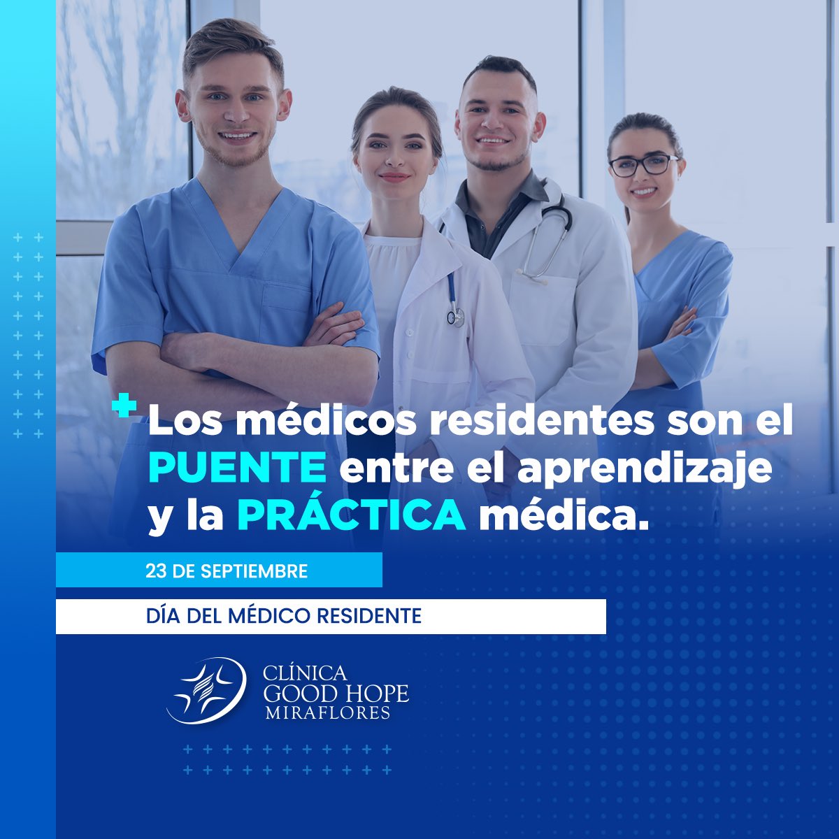 ¡Feliz Día del Médico Residente! 👩‍⚕️👨‍⚕️ 
Su dedicación y esfuerzo son dignos de admiración. Dios dirija cada etapa de sus vidas.

Gracias por cuidar de nuestra salud con tanto compromiso. 💙 

#DíaDelMédicoResidente #GraciasMédicos