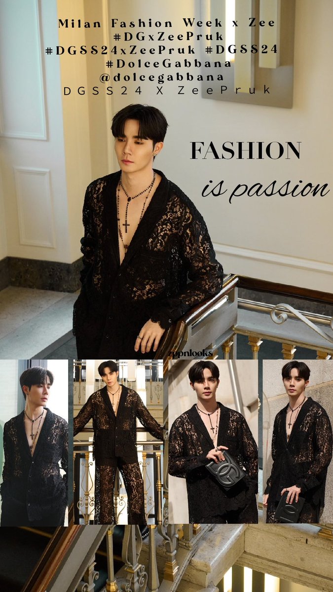 ZPPNLOOKS's tweet photo. Milan Fashion Week x Zee
>#DGxZeePruk #DGSS24xZeePruk #DGSS24<
>#DolceGabbana @dolcegabbana<

[[ＤＧＳＳ２４ Ｘ ＺｅｅＰｒｕｋ]]

🖤 𝗙𝗔𝗦𝗛𝗜𝗢𝗡 𝗶𝘀 𝗣𝗔𝗦𝗦𝗜𝗢𝗡 🖤

-🌞@zee_pruk 🌊 -
#ZeePruk #Zunshine https://t.co/si5k1lJVf1