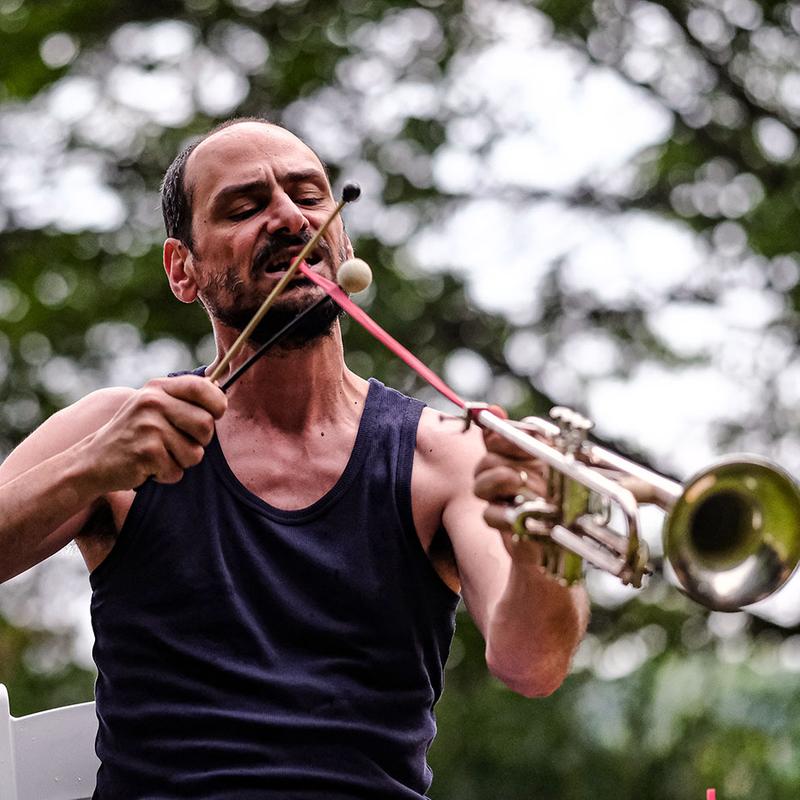 .@mazenkerbaj is widely considered one of the initiators and key players of the Lebanese free improvisation music scene. Kerbaj + Ute Wassermann's, Revisitations (2021) Commissioned by @SavvyArtSpace in collaboration with Maerz Music closes Another Sky Festival @Cafeoto Oct 1