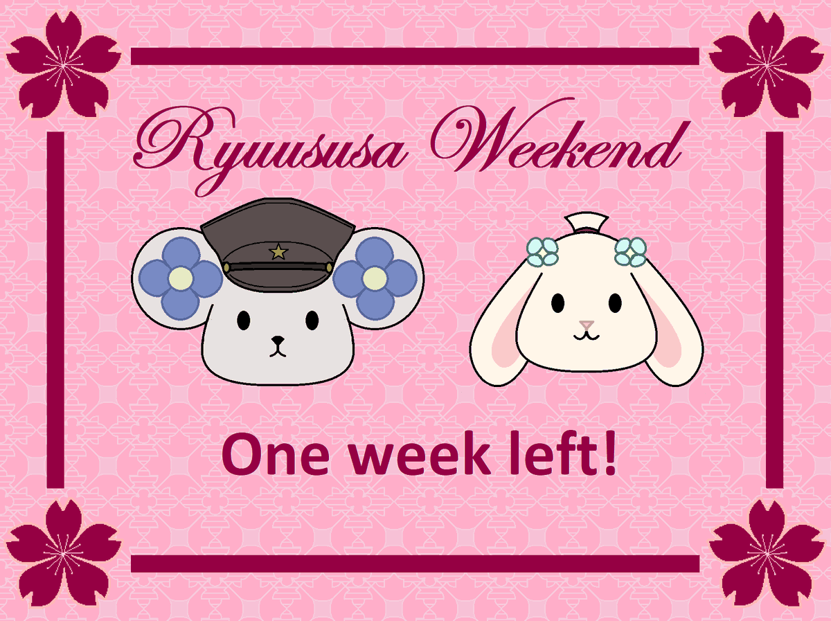 ryuususa_day's tweet photo. There's one week left for Ryuususa weekend!
We're looking forward to seeing what you will come up with! https://t.co/jH3CBHwfTA