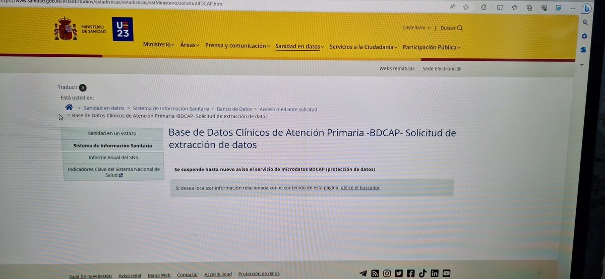 El Ministerio de Sanidad sigue apoyando la Atención Primaria. Se carga el BDCAP, que permitía conocer el número de pacientes diagnosticados en AP y las enfermedades más frecuentes en España.