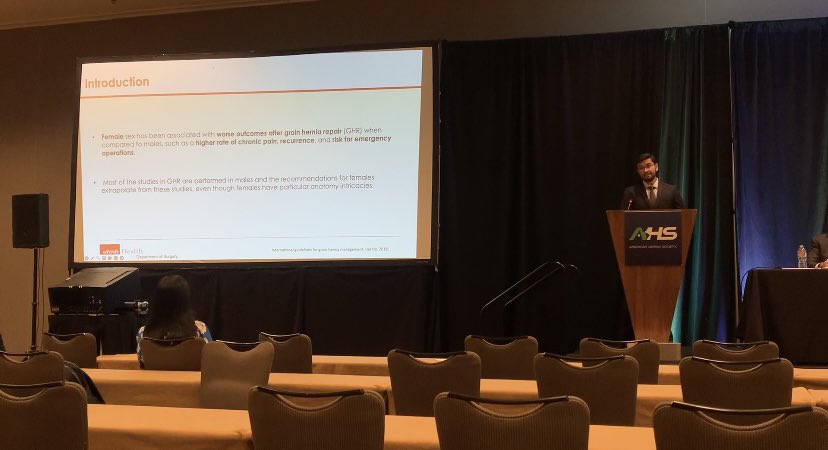 Carlos Silveira, MD (@carlosabs99) on Twitter photo To transect or not to transect? 🤔
Glad to present our meta-analysis regarding the round ligament of the uterus management during MIS groin hernia repair in women at the <a href="/AmericanHernia/">American Hernia Society</a> Annual Meeting. Special thanks to <a href="/sergiomazzola2/">Sergio Mazzola</a> @RichardLuMD To transect or not to transect? 🤔
Glad to present our meta-analysis regarding the round ligament of the uterus management during MIS groin hernia repair in women at the <a href="/AmericanHernia/">American Hernia Society</a> Annual Meeting. Special thanks to <a href="/sergiomazzola2/">Sergio Mazzola</a> @RichardLuMD