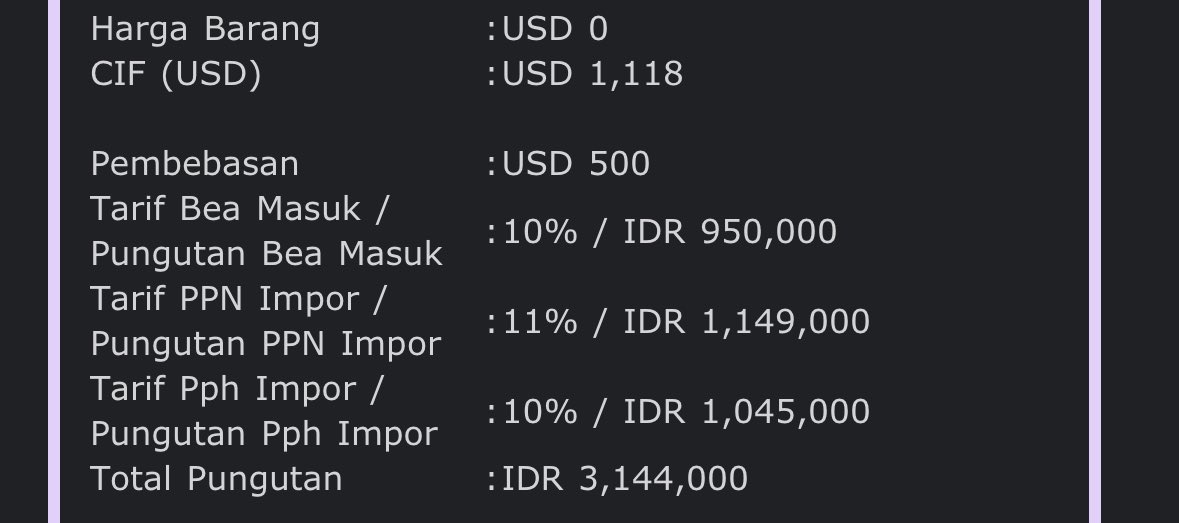 Buat yang nanya berapa pajak buat aktifin IMEI iPhone 15 Pro 128GB beli di Singapura