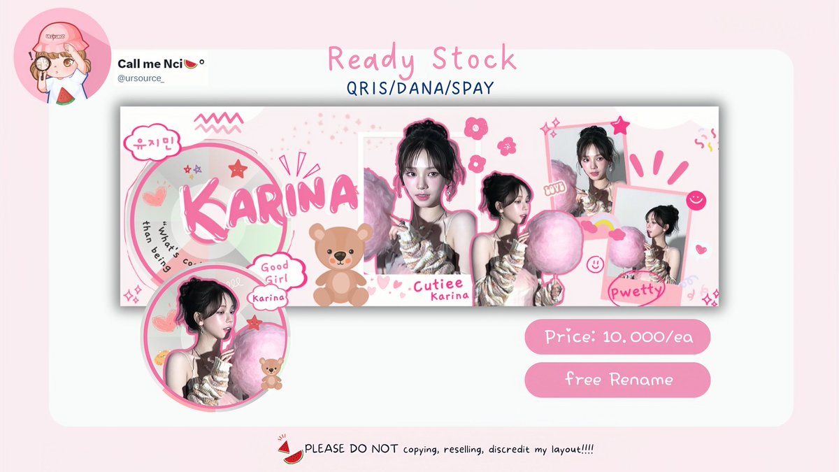 joyfulnci's tweet image. Help RT, 감사-감사♡

Aloha, aku bawa layout GG ready stock 🩷 (10.000/each)
Via: DANA/SPAY/QRIS

Karena ada bebrpa char yg sama, jng lupa mention wrna char yg mau dibeli yah *Yuukk habisiin!! 😗 #zonauang