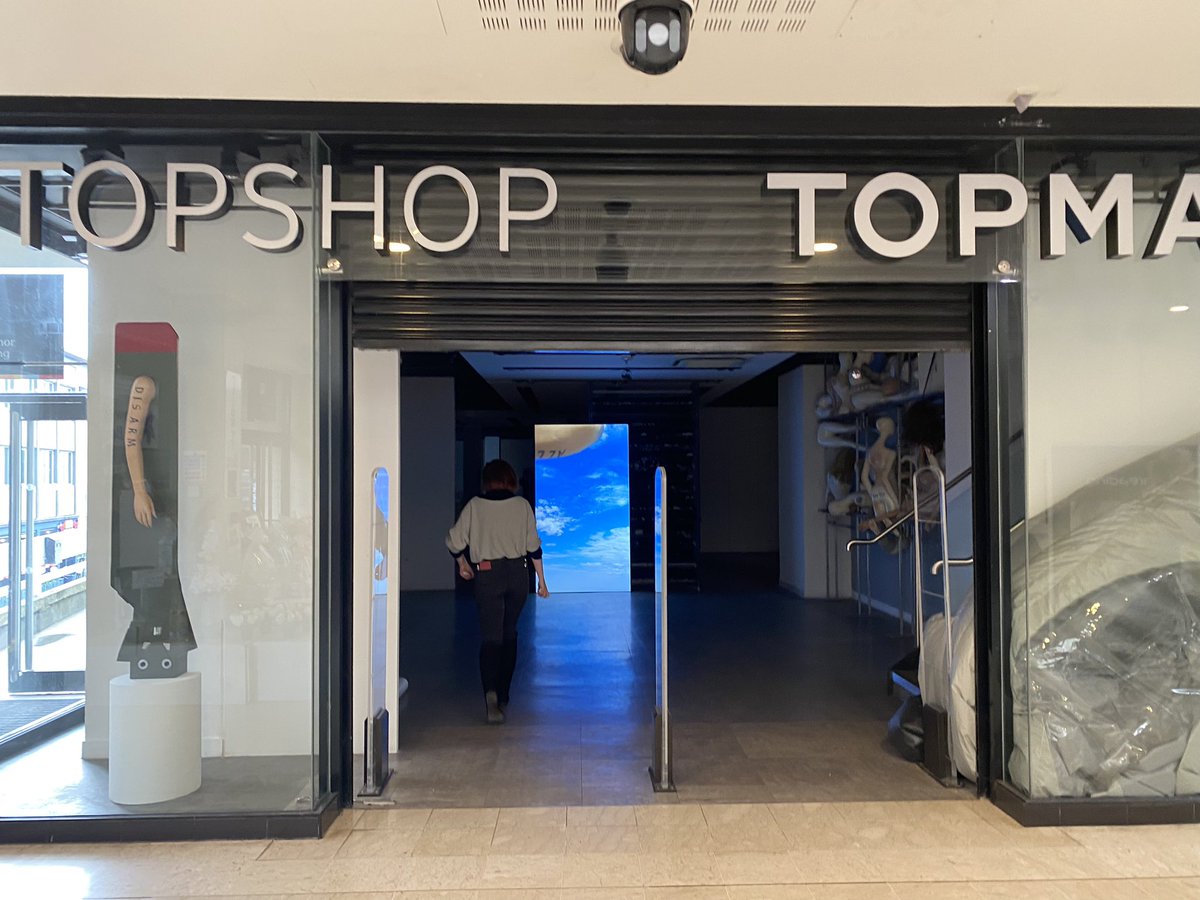 Chester Contemporary is in full swing this weekend. Great to see good use being made of empty units. DISARM is a thought-provoking exhibition from Fiona Banner aka The Vanity Press.
It’s on display in the old Top Shop store here as part of <a href="/ChesterContemp/">Chester Contemporary</a>