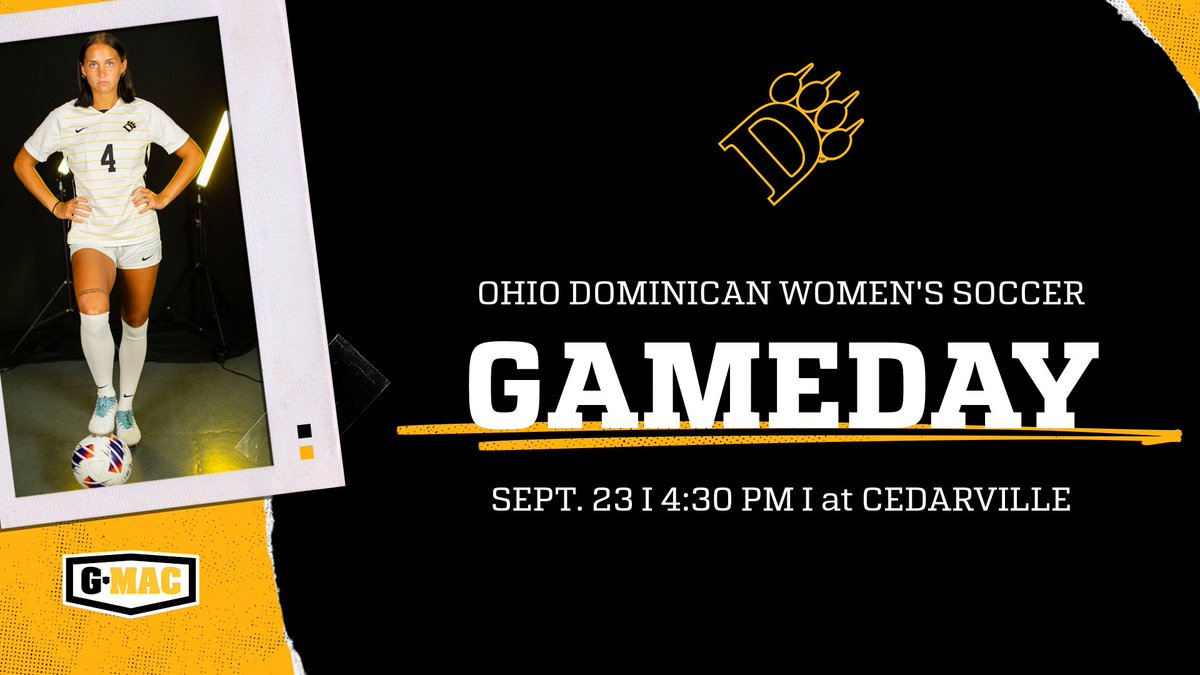 ODU Panthers (@oduathletics) on Twitter photo GAMEDAY! Don't miss <a href="/OhioDominicanWS/">ODU Women's Soccer</a> on the road this evening at Cedarville University! Kickoff is set for 4:30 PM! #ClawsOut
📺: bit.ly/45SXYYi
📊: bit.ly/3PomPw2 GAMEDAY! Don't miss <a href="/OhioDominicanWS/">ODU Women's Soccer</a> on the road this evening at Cedarville University! Kickoff is set for 4:30 PM! #ClawsOut
📺: bit.ly/45SXYYi
📊: bit.ly/3PomPw2