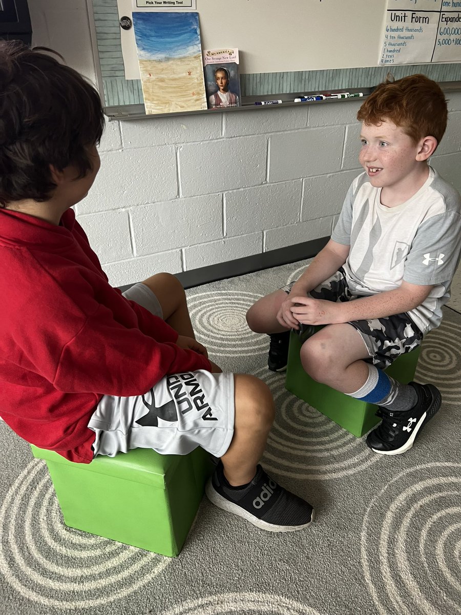 MsBaitysClass's tweet image. Practicing our personal narratives with our partners 🗣️