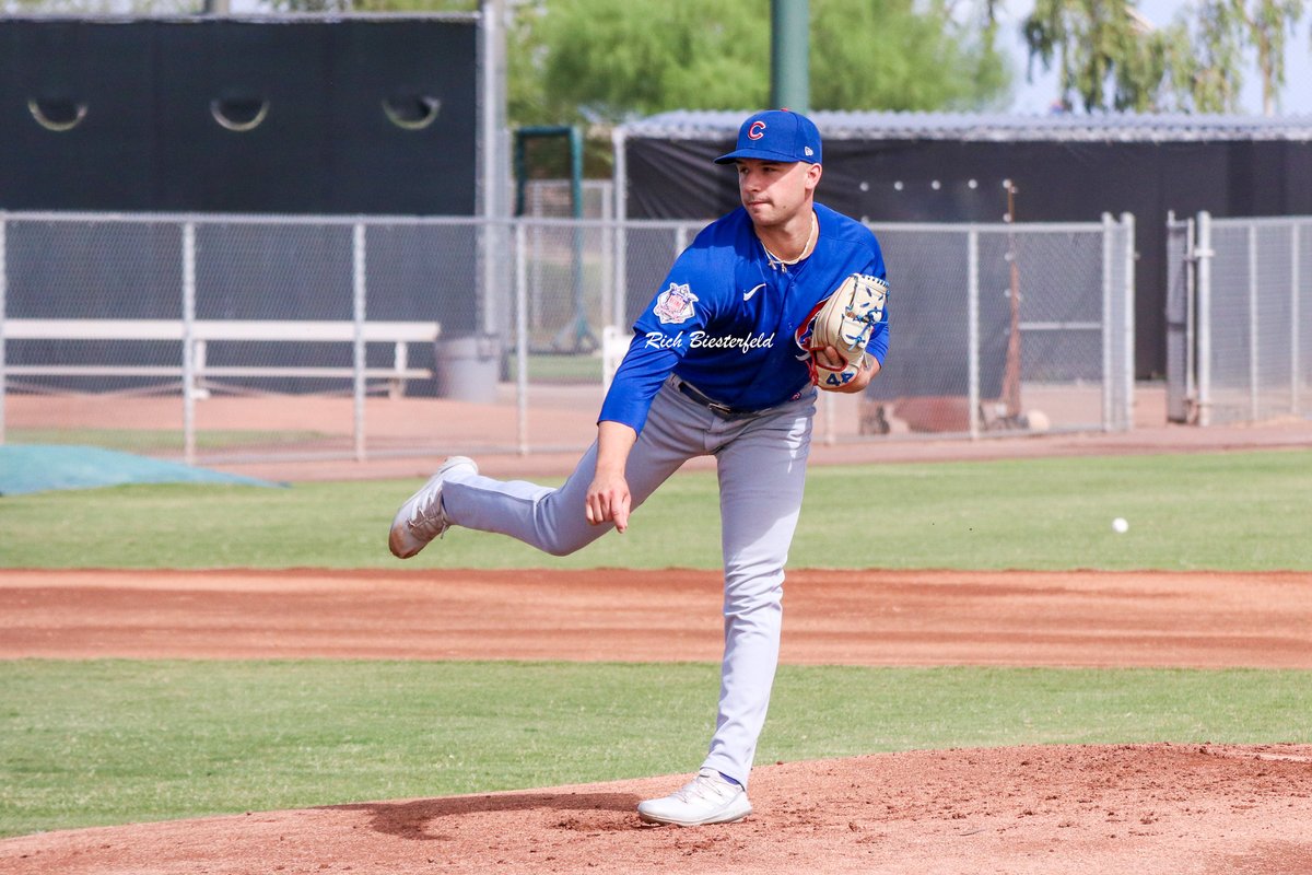 biest22's tweet photo. Pitcher @TylerSchlaffer back on the mound and throwing live BP following TJS last year! Not sure if this was his first live, but great to see him throwing again! #Cubs #CubsProspects #MiLB https://t.co/YT5jqEZ1qR