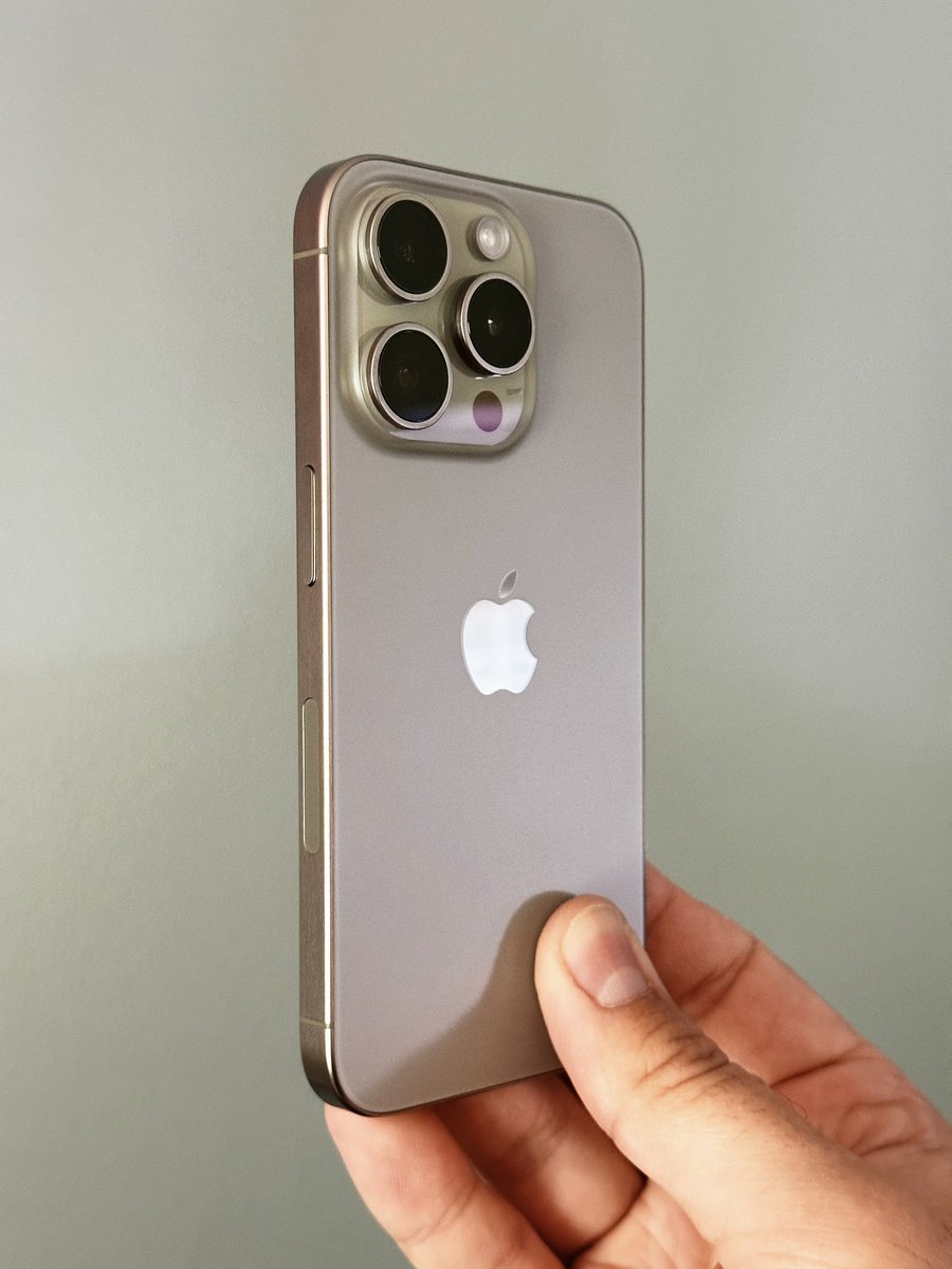 natural titanium is absolutely the correct color choice this year📱