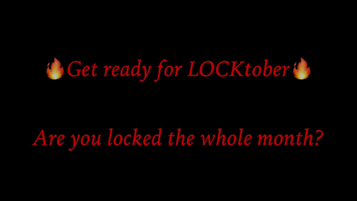 chastityshop's tweet image. Locktober page at chastity-shop.com/pages/Locktober