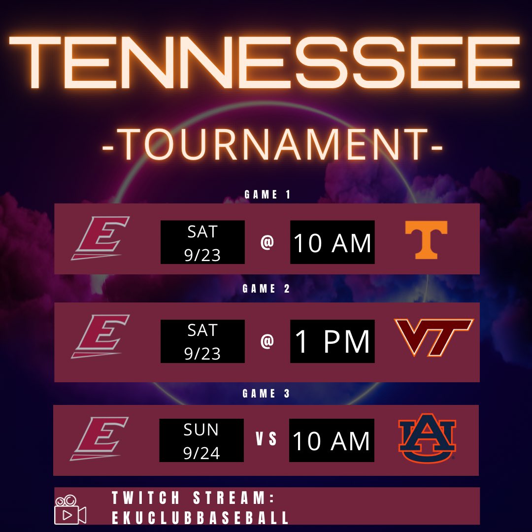 Season starts today! Be sure to watch us take on Tennessee live on twitch @ekuclubbaseball
#rollkerns