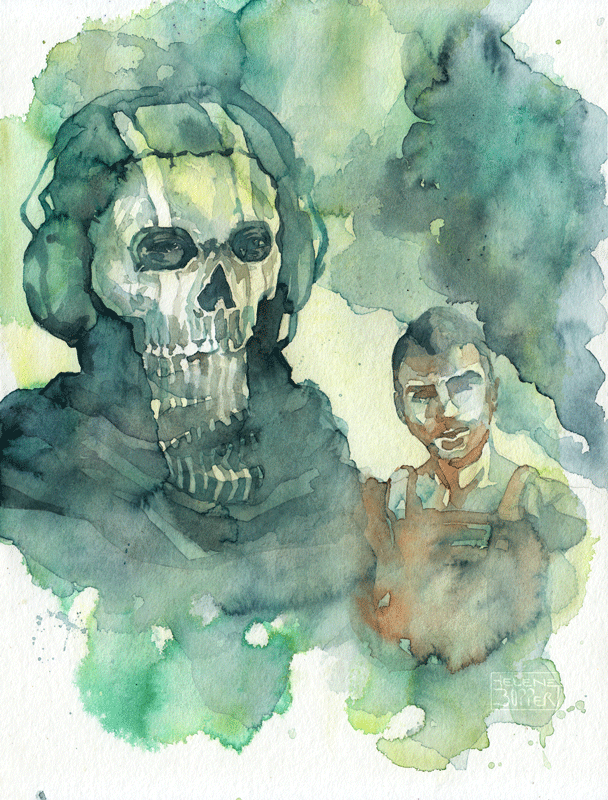 nourishing the tag with watercolors
#Ghost #CallofDuty📷 #CoDMWII #ghostmw2 #ghostsoap