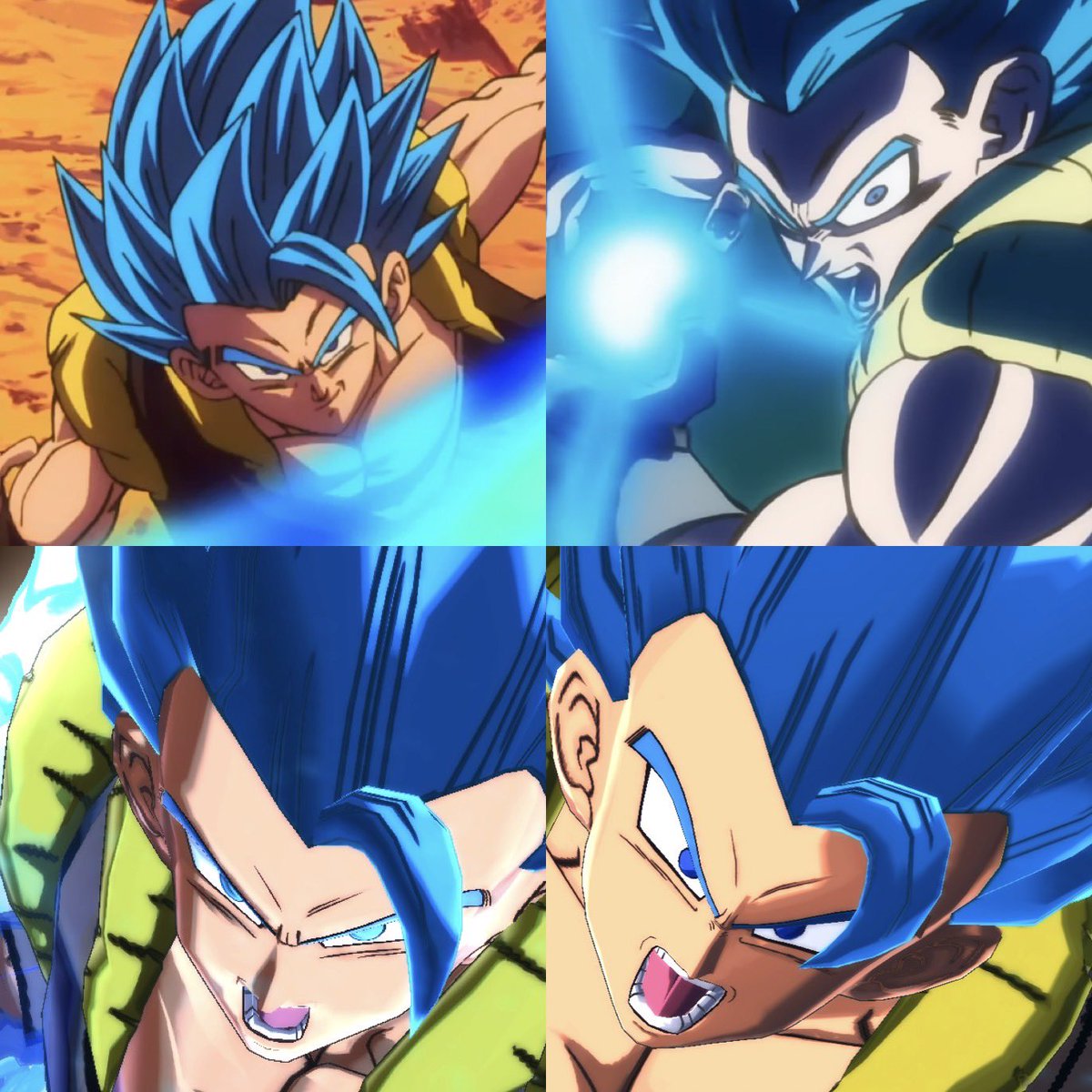 ドラゴンボール DRAGONBALL ベジット　ゴジータ　ブルー 夢の共闘!!】ゴジータブルーとベジットブルーを一緒に使ってみたら超