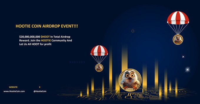 Airdrop6_com's tweet photo. New #airdrop: HootieCoin (Random 1000)
Reward: 15,000,000 HOOT (~$5)
News: Memecoin
Distribution date: October 16th

🔗Airdrop Link: https://t.co/yA1lW0khL7

The top 200 referrals will each get more HOOT tokens https://t.co/MnolWvLgKs