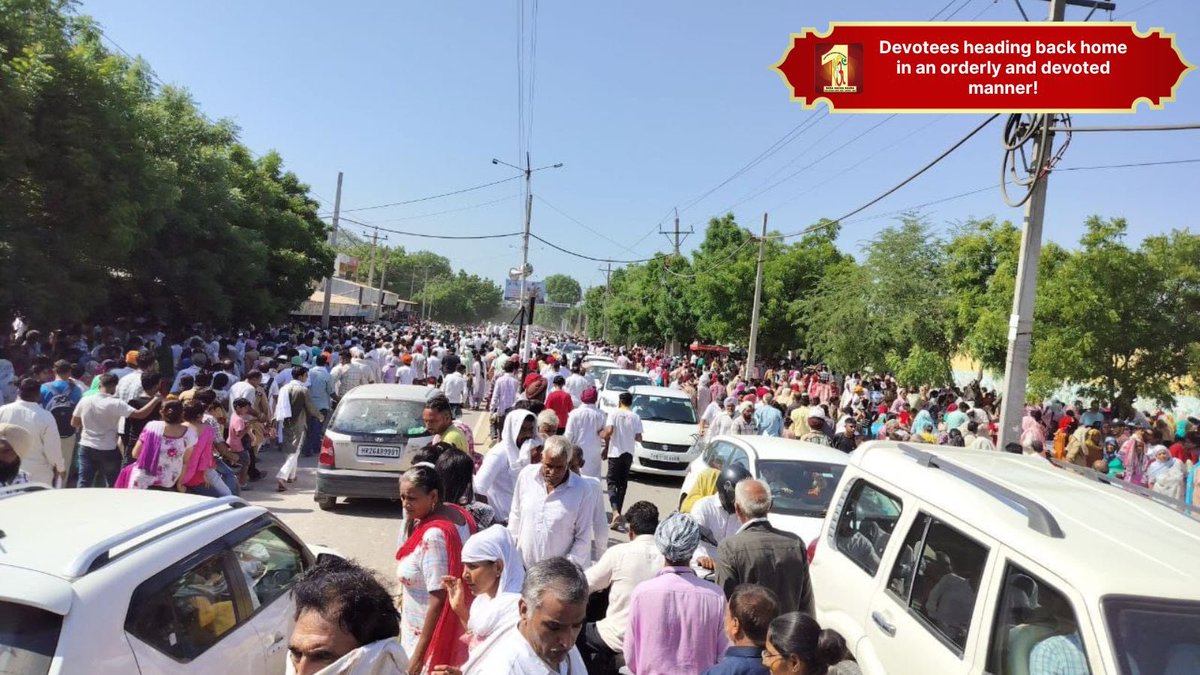 DSSNewsUpdates's tweet photo. The devotees make their way back home with discipline and devotion. Their hearts are radiant with gratitude, and their bags overflow with the precious gifts of happiness and unbridled joy from 33rd Maha Paropkar Bhandara celebration!
#derasachasauda #mahaparopkardiwas https://t.co/uLS9zqK3aw