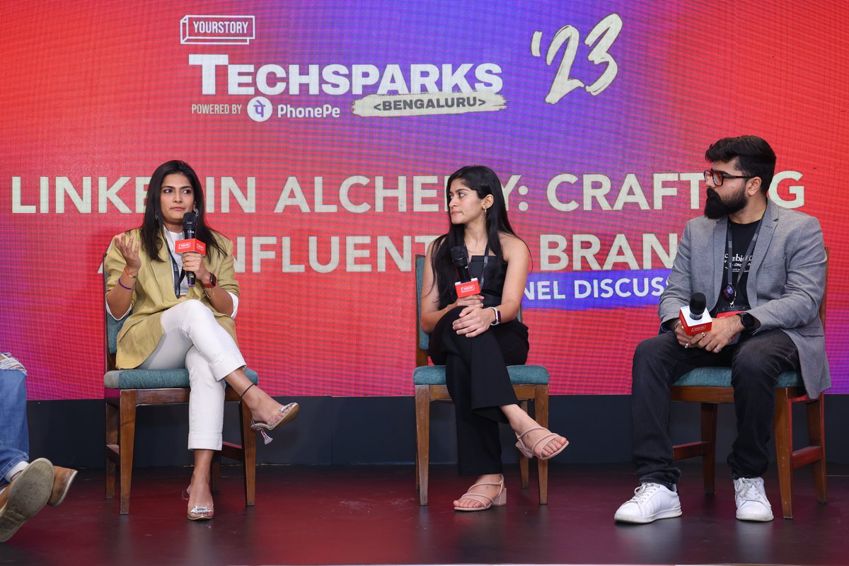 _TechSparks's tweet photo. “Consistency, perseverance, and authenticity are the 3 most important things for creators to keep in mind,” says Ramya Ramachandran (@Ramya1503) , Founder & CEO, #Whoppl, at #TechSparks2023. https://t.co/tNHpTfWmfs