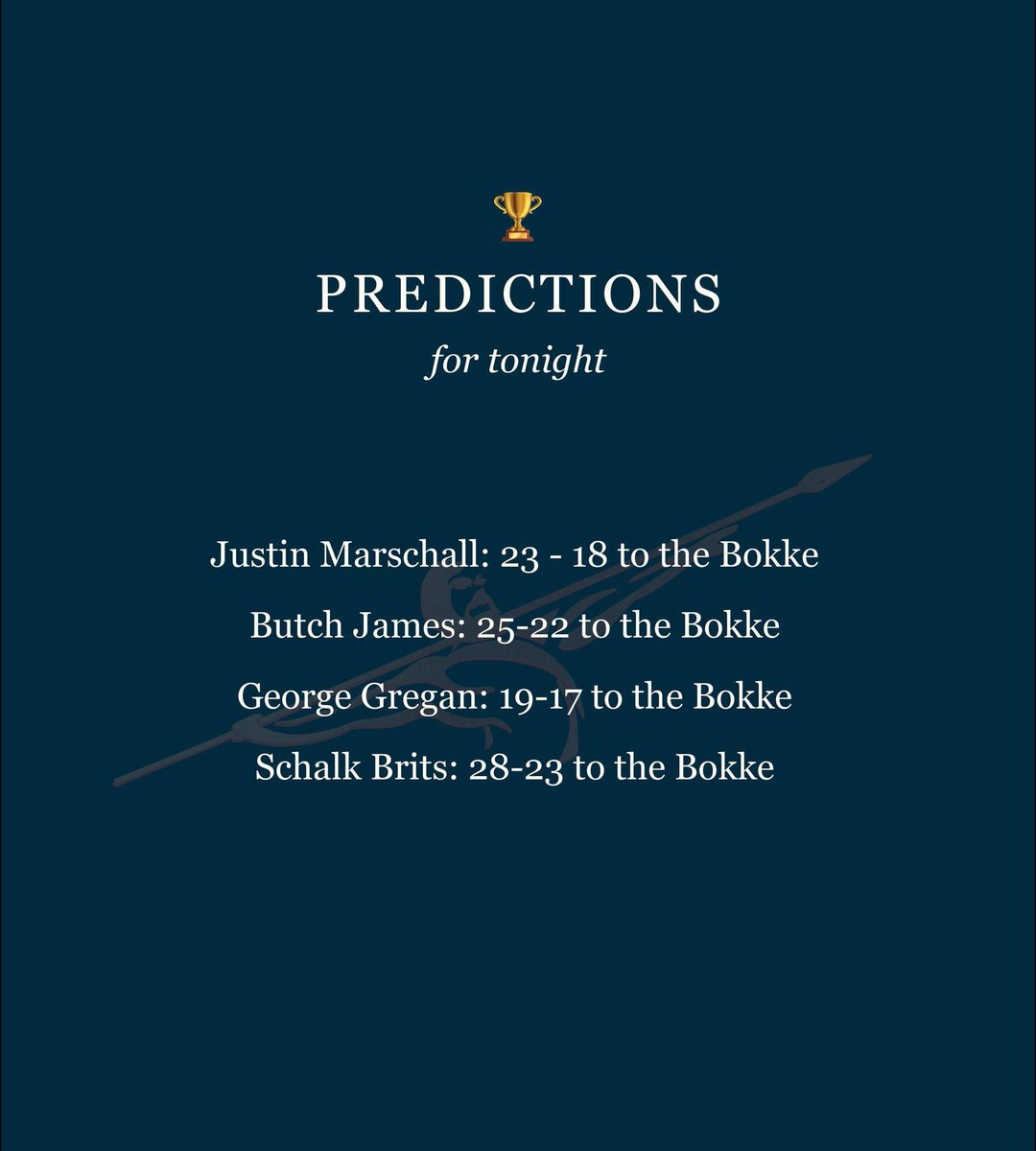 Avante Brandy (@avantebrandy) on Twitter photo Predictions for the <a href="/IrishRugby/">Irish Rugby</a> vs <a href="/Springboks/">Springboks</a> game at the #RWC2023 tonight.
#AvanteGuarde #rugby #rugbypredictions #brandy #rugbyworldcup2023 #capebrandy Predictions for the <a href="/IrishRugby/">Irish Rugby</a> vs <a href="/Springboks/">Springboks</a> game at the #RWC2023 tonight.
#AvanteGuarde #rugby #rugbypredictions #brandy #rugbyworldcup2023 #capebrandy