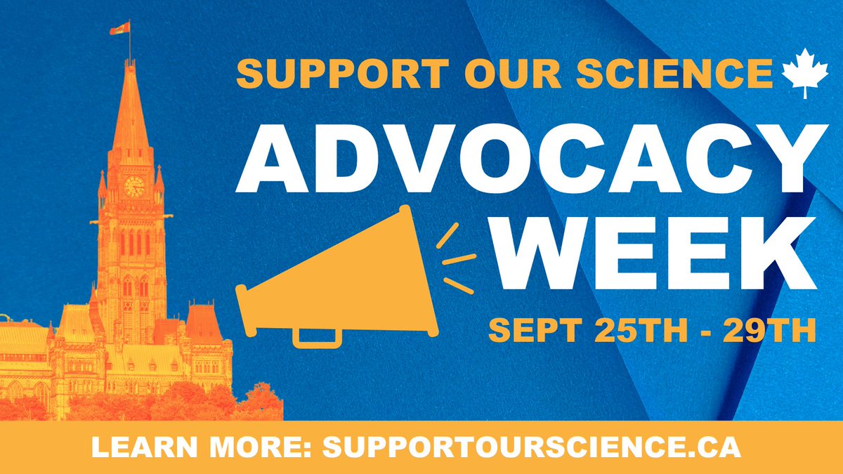 Our colleagues <a href="/SupportOurSci/">Support Our Science</a> are hosting Advocacy Week (Sept. 25-29) as part of their campaign to raise federal funding for grad student and postdoc compensation.

Find out more about how you can advocate for your fellow trainee researchers.

👉 supportourscience.ca