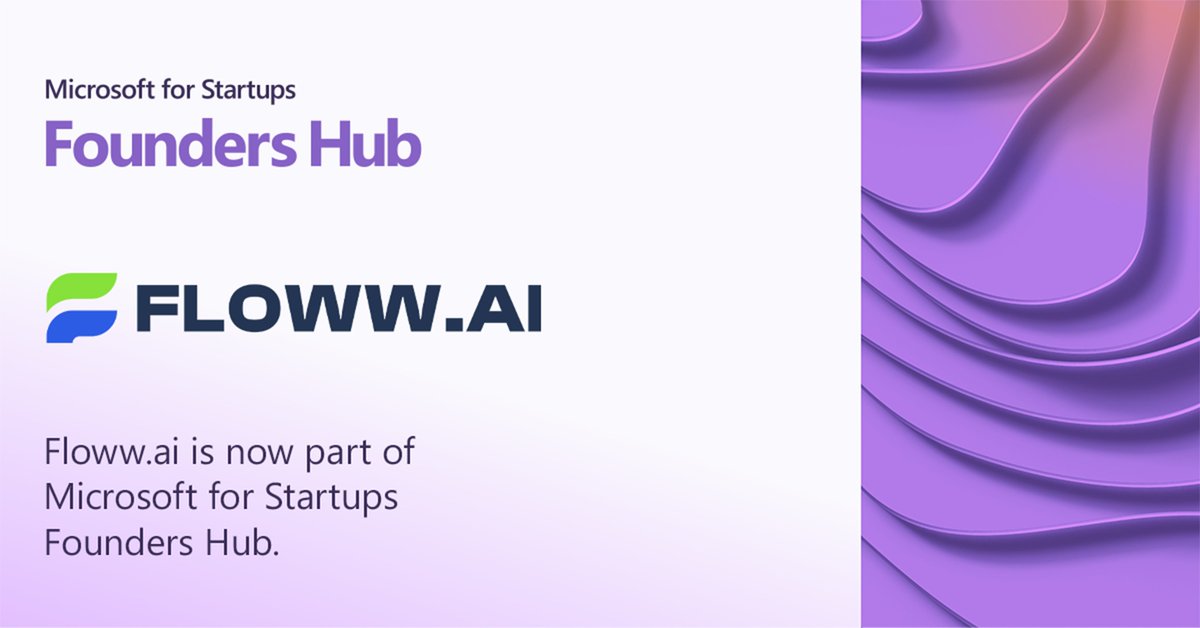 letsflowwai's tweet photo. https://t.co/wWMOkvhwyl is now a part of @Microsoft for Startups Founders Hub 🎉 https://t.co/v499GZSHzn