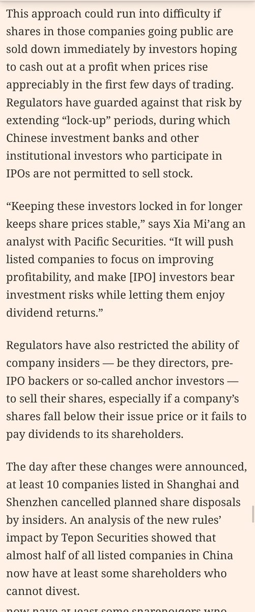 scottlincicome's tweet photo. "How Xi Jinping is taking control of China’s stock market:
By using listing and trading rules to direct capital into sectors that fit his priorities, the president wants the market to serve the state" 
 https://t.co/zl4xkWi9fE

What could go wrong? 😳 https://t.co/IxPyAh6ibx