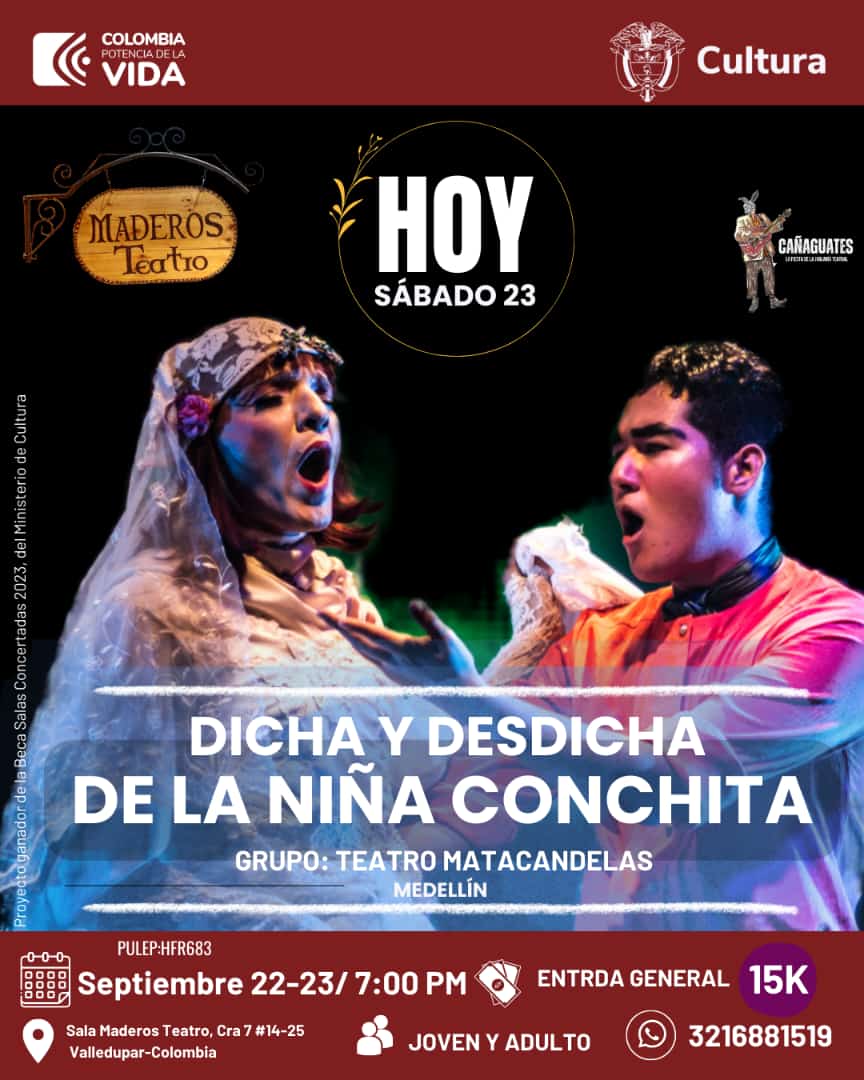 DeilerArzuaga's tweet photo. Gracias infinitas al @matacandelas por esa bella función de anoche. 

Hoy es la segunda. 
En la sala @maderosteatro 
Por los lados del centro histórico, en Valledupar. https://t.co/DBq2o8RJjY