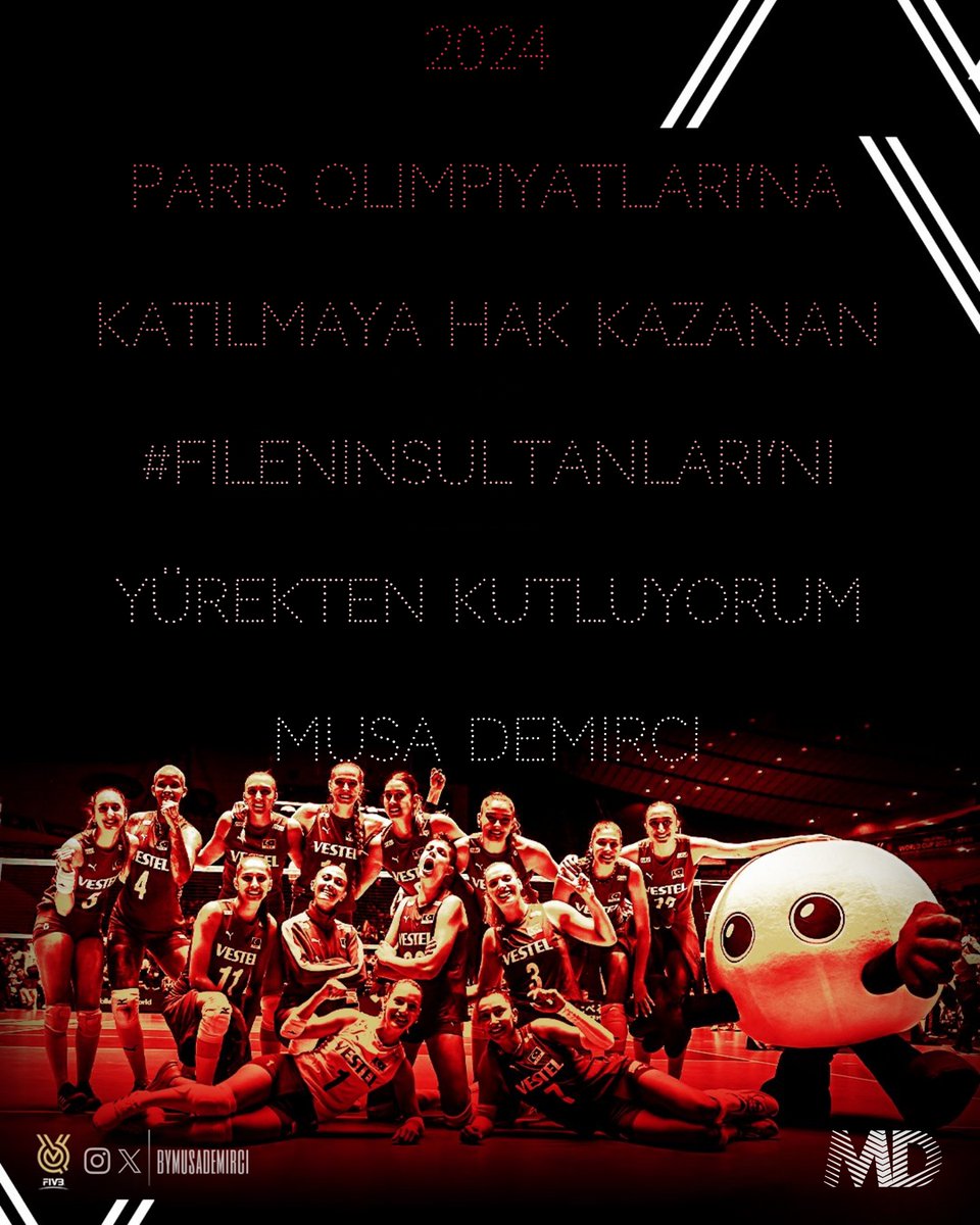 Üst üste,

21. galibiyeti de alarak,
#Japonya'yı da geçip,

Türk kadını'nın gücünü,
Tüm dünya' ya ilan edip,

#2024ParisOlimpiyatları’na,
Katılmaya hak kazanan,

#FileninSultanları’nı,

Tüm kalbi duygularımla,
Yürekten kutluyorum!

#bymusademirci 🎗️ #butopraklardakadınınhakkıvar…