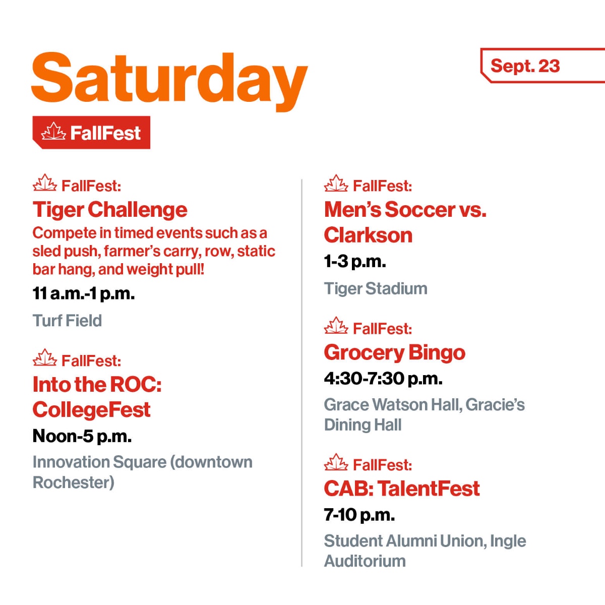 Enjoy the start of the weekend with more #RITFallFest activities! 🍂

Check out more of the fun activities going on at rit.edu/FallFest.