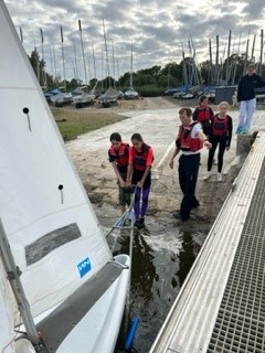 stcatsbramley's tweet photo. Sailing Club fun! Our girls enthusiastically took to the water to master several essential sailing manoeuvers. The girls hope there will be windier conditions next week to be able to put their new skills into practice. 
#believeachievesucceed #surreyparents
#guildfordschools https://t.co/r49LnW4Vvh