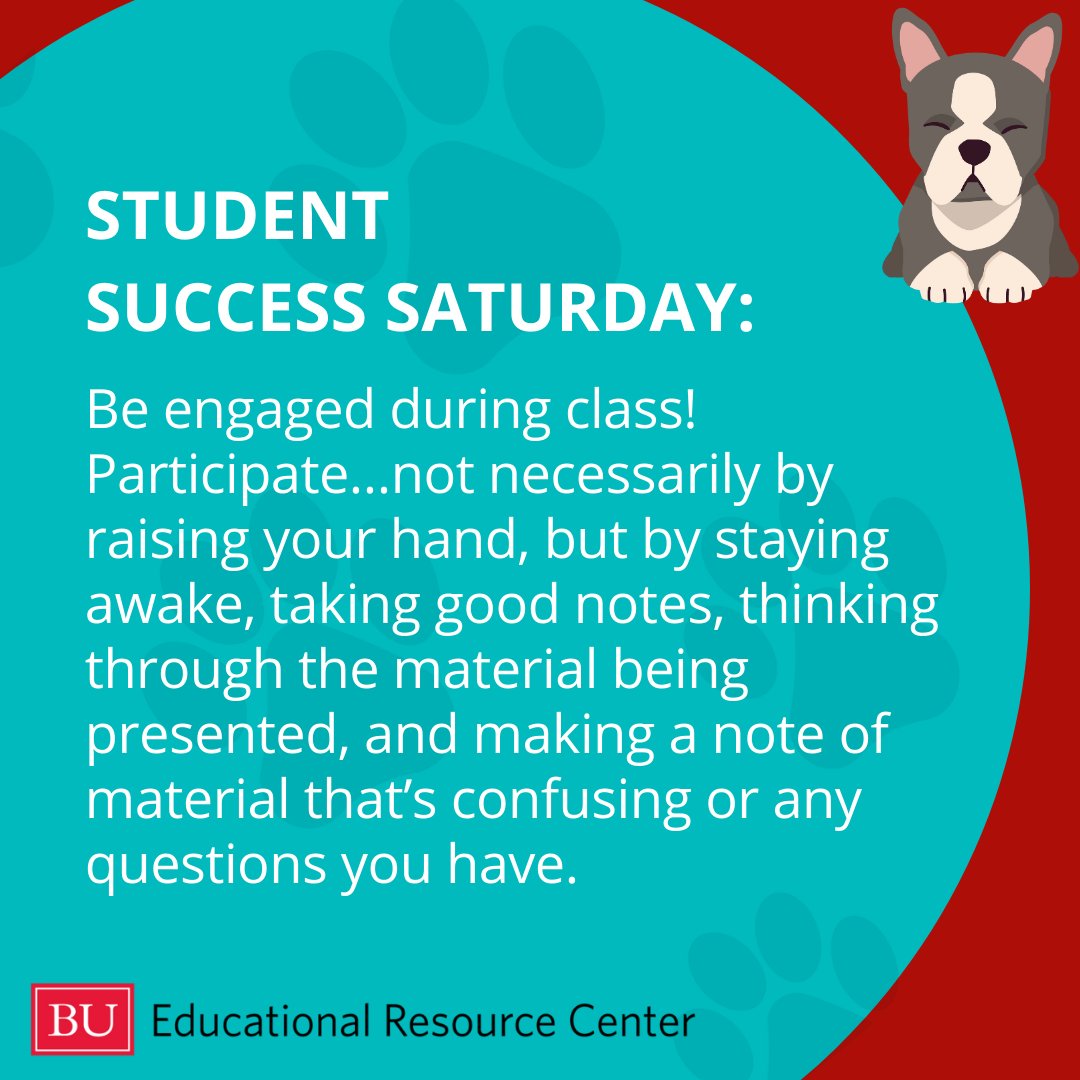 BU ERC (@buerc) on Twitter photo Being engaged with your coursework is one of the keys to academic success.  Follow us for more great tips! Being engaged with your coursework is one of the keys to academic success.  Follow us for more great tips!