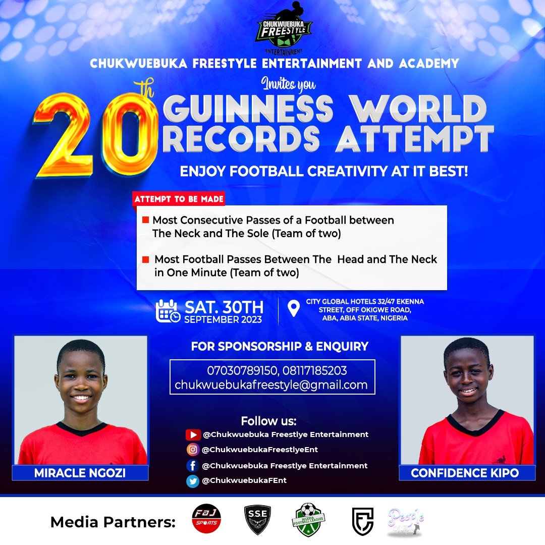ChukwuebukaFA's tweet photo. WEEK 69➡️ #CSFFTP23 

At Beluah Model School in Aba on 22/9/2023 with @ChukwuebukaEZ

They produced the 2022 #CSFFC female winner #MiracleNgozi who's set 2 defend her title in November &amp; also have her first @GWR World Records attempt on 30th Sept in Aba

#ChukwuebukaFreestyle
1/2 https://t.co/5kevPZTpBI