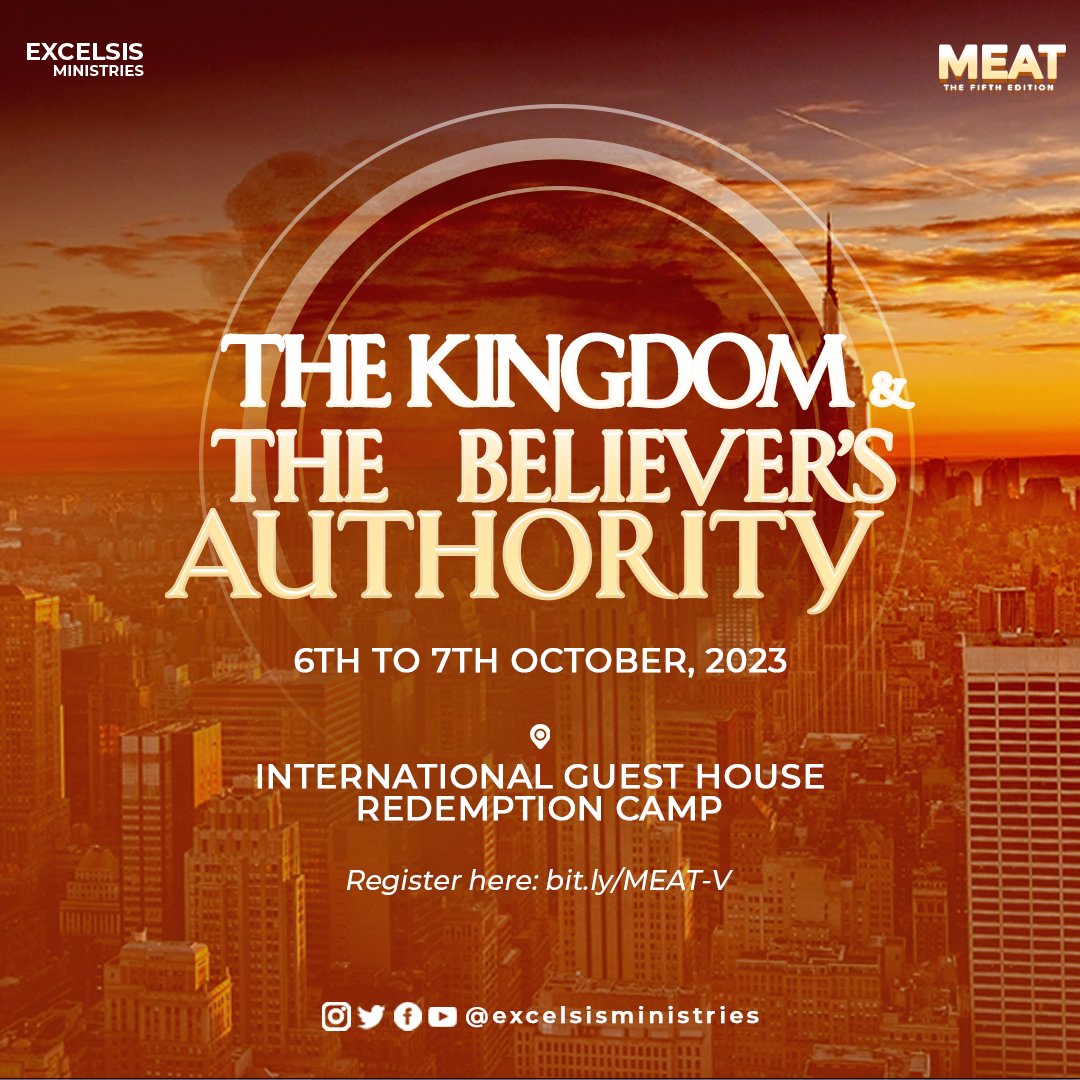 Excelsismount's tweet photo. Won't you rather be here?

Soaking up God's fragrance as the light of his knowledge rushes through you?

Join us on the 6-7 of October, 2023 in a camp meeting.

To register, just click on the link!
https://t.co/eJrd0pur3S

See you there!

#Meat
#Wordmeeting
#Excelsisministries https://t.co/a6CktYLMFV