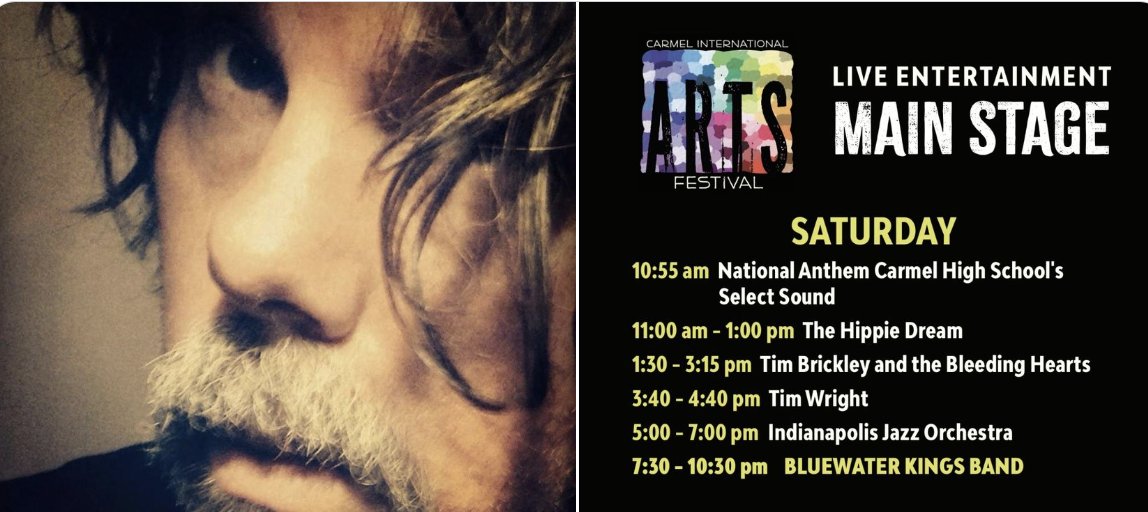Join us today at the Carmel International Arts Festival, where The Bleeding Hearts will be rocking a special festival set from 1:30pm - 3:15pm.