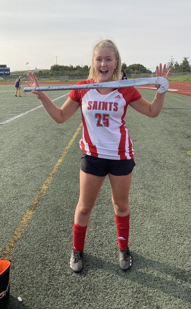 Saints Field Hockey Season Opener. 2-0 win over Harbour View. Player of the Game Kennedie Wilson. Congrats Saints! #STMProud 🏑🏑🔴⚪️🔴⚪️