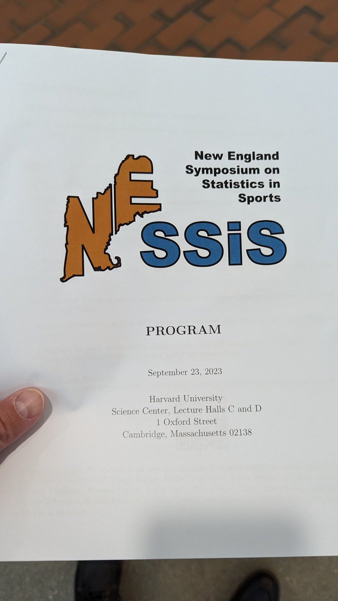 MattLowrieDS's tweet photo. Made it to #NESSIS 2023! My first in person sports analytics conference since 2019. https://t.co/JsURUafc1c