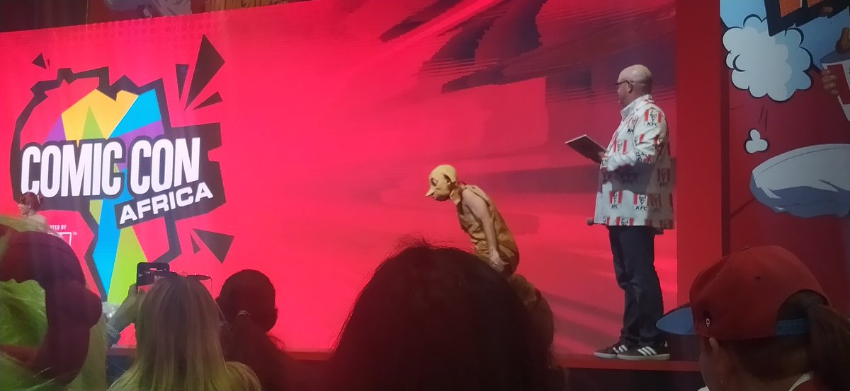 cryingL1fe's tweet image. Seeing @akidearest, @TheAn1meMan and @JohnBarrowman was the highlight of #ComicConAfrica!!! The Cosplay were out of this world too!! My favourite was Dobby with his sock.
