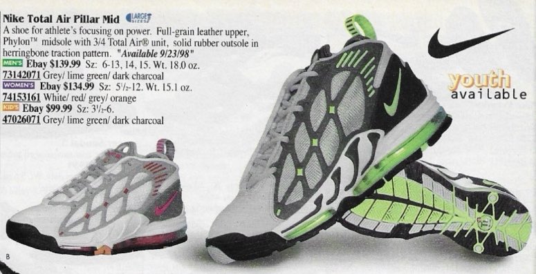 Fun fact the Nike Total Air Pillar released 25 years ago today 📟🔋