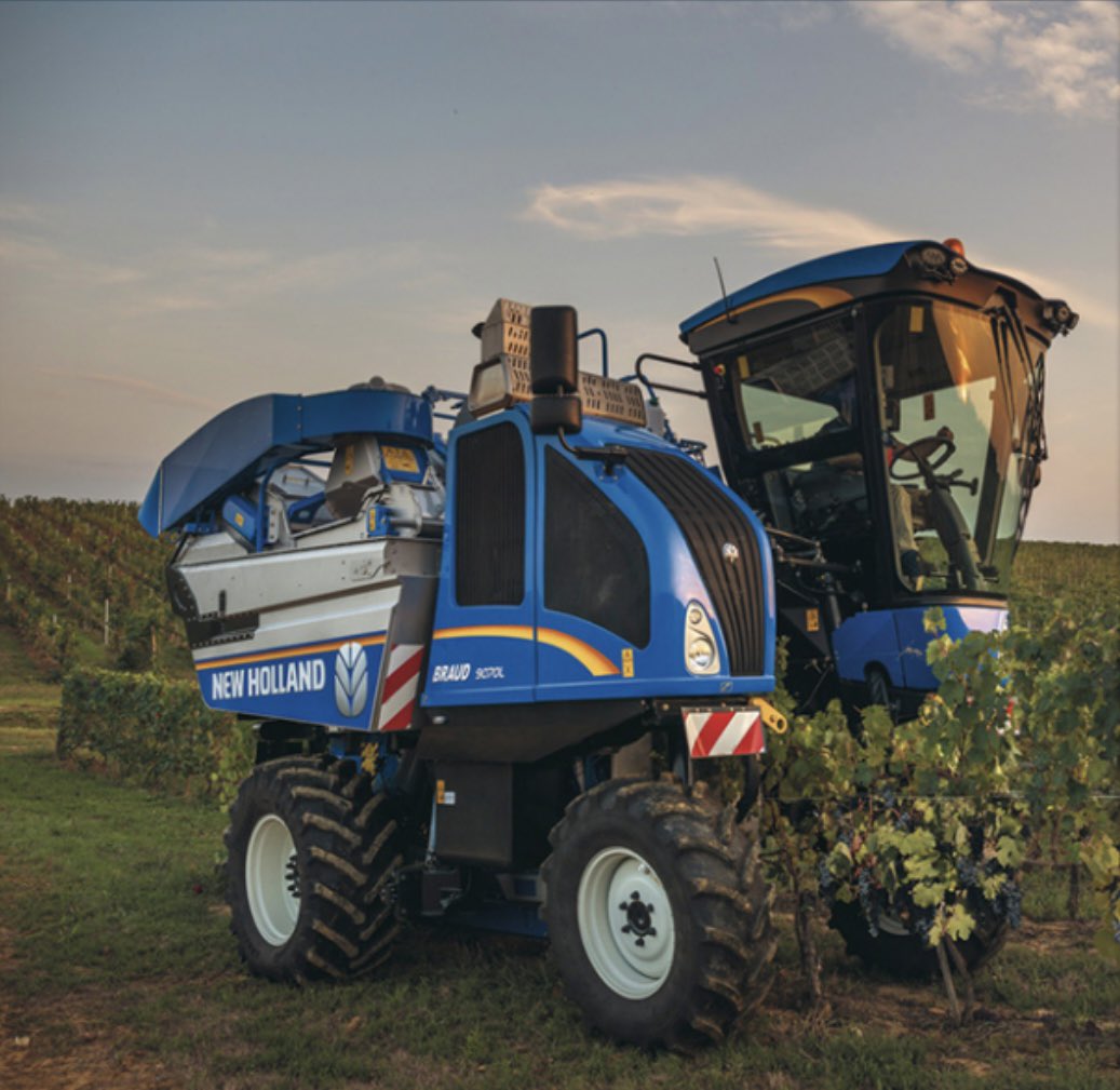 As the mighty CR combines head to their winter slumber the blue harvesters start their harvesting

Make sure you contact us to see this beast in action in your vineyard 
 📞🍷

 #HarvestSeason #GrapeHarvester #britishwine