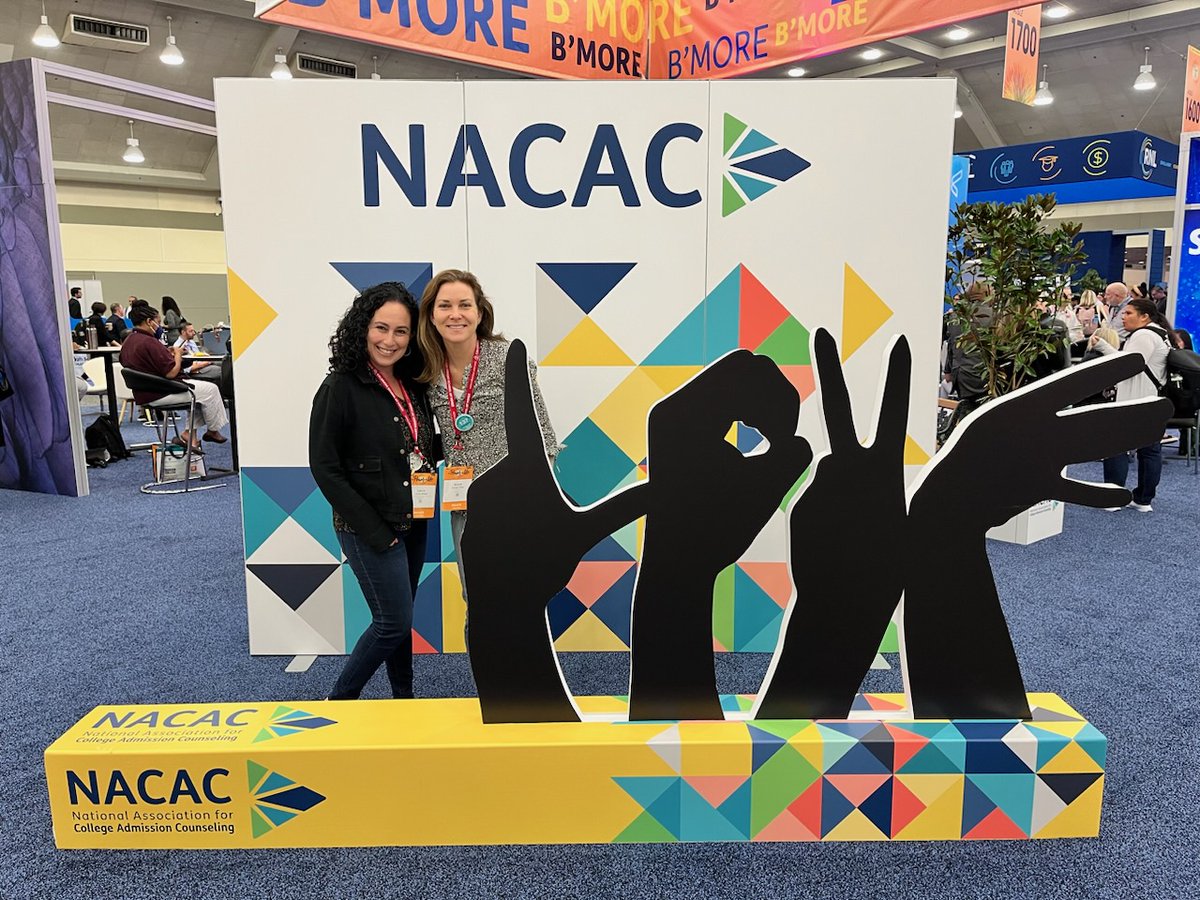 Annie and Laura had a great day in Baltimore yesterday at the <a href="/NACAC/">Natl Association for College Admission Counseling</a> Conference! #NACAC2023