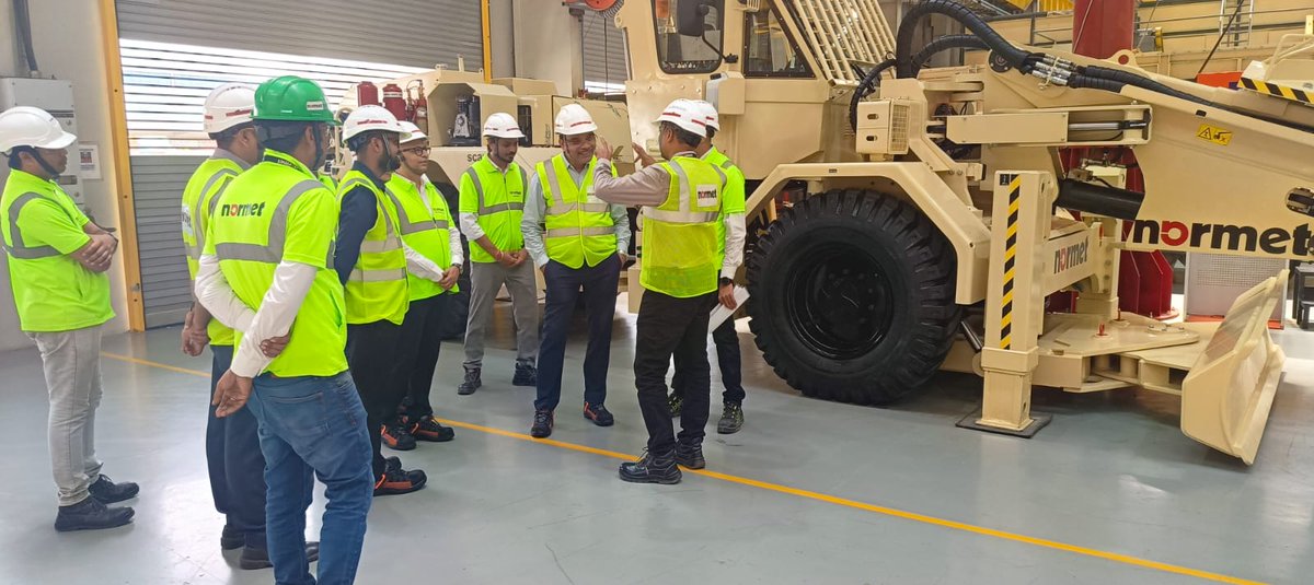 CEO_HZL's tweet photo. Today, we are on the cusp of a major revolution in the #IndianMining space. This is not just in terms of the #sustainability commitment of companies like @Vedanta_Group &
@Hindustan_Zinc but also on the end of manufacturers who make these commitments to life. At my recent visit to @NormetGroup CoE Workshop, I had a chance to witness the cutting-edge #technology adopted by the company to bring the #ESG revolution to life. These vehicles bring out the best of #mining and makes this field an ever-evolving one with new-age technology and #innovation. Let's #DecarbonizeIndianMining together and change the look & feel of this field for future generations to behold this art with great respect and admiration.