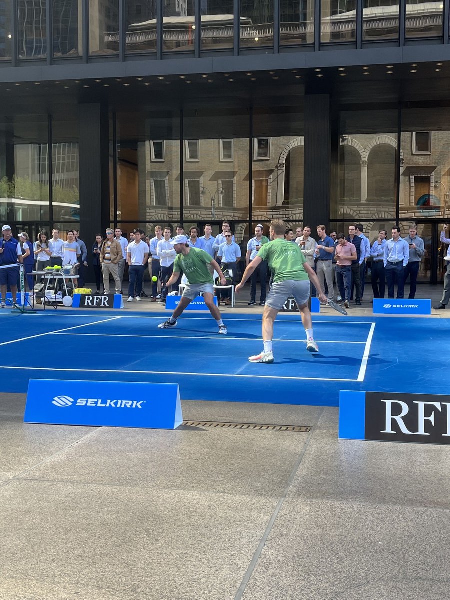arbor1's tweet photo. Congrats to originators Jared Stein and Keifer Rawlings on representing Arbor at the championship summer pickleball tournament this week organized by our NYC office building. See photos and video in the thread below:
@SelkirkSport https://t.co/DlDNSOzD0H