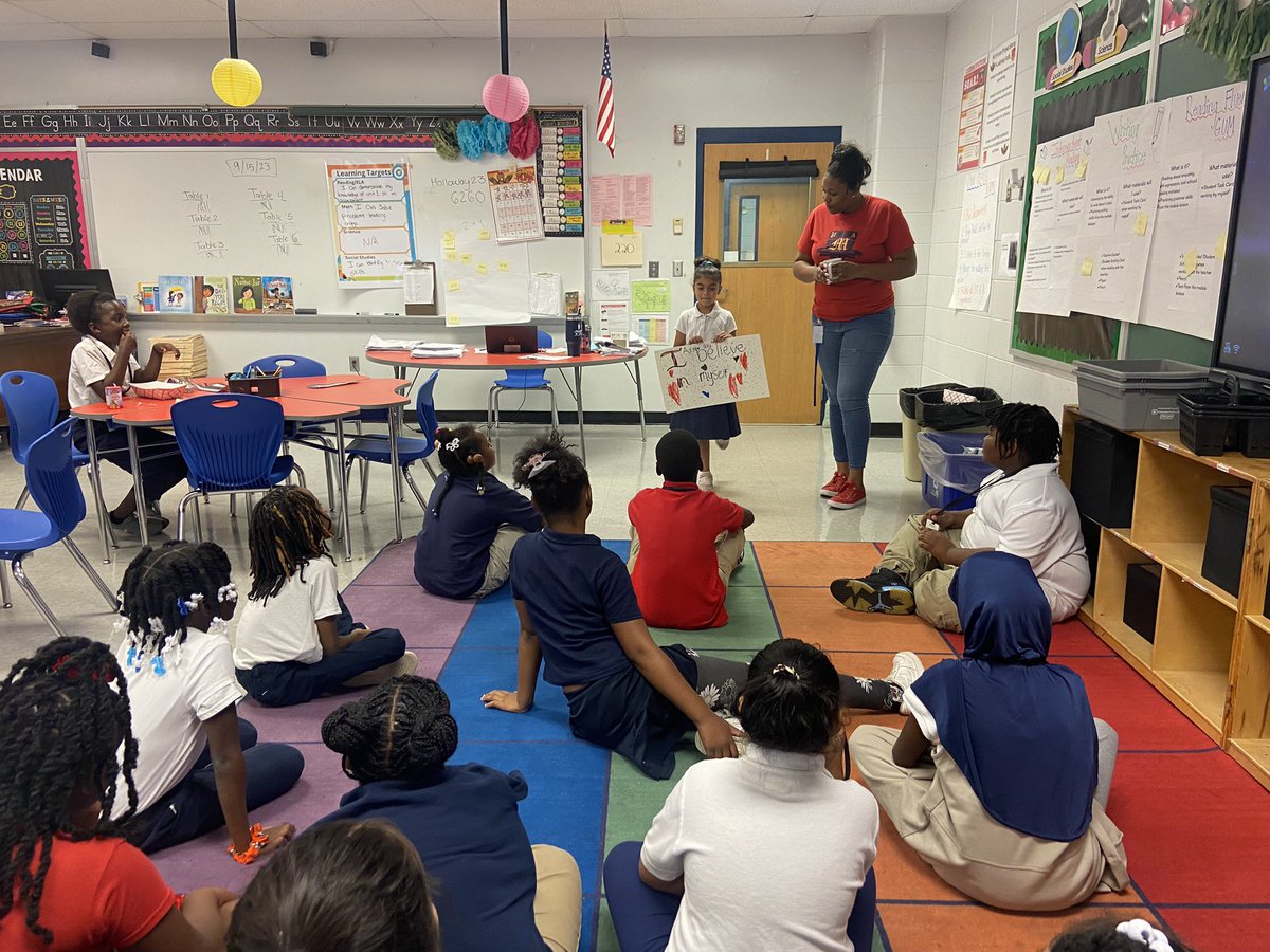 KearrraT's tweet photo. This 2nd grade leader came in during our third grade SEL lesson and taught us what it means to believe in ourselves! We are building leaders here @McFerranKY https://t.co/gm7I8pVkBX