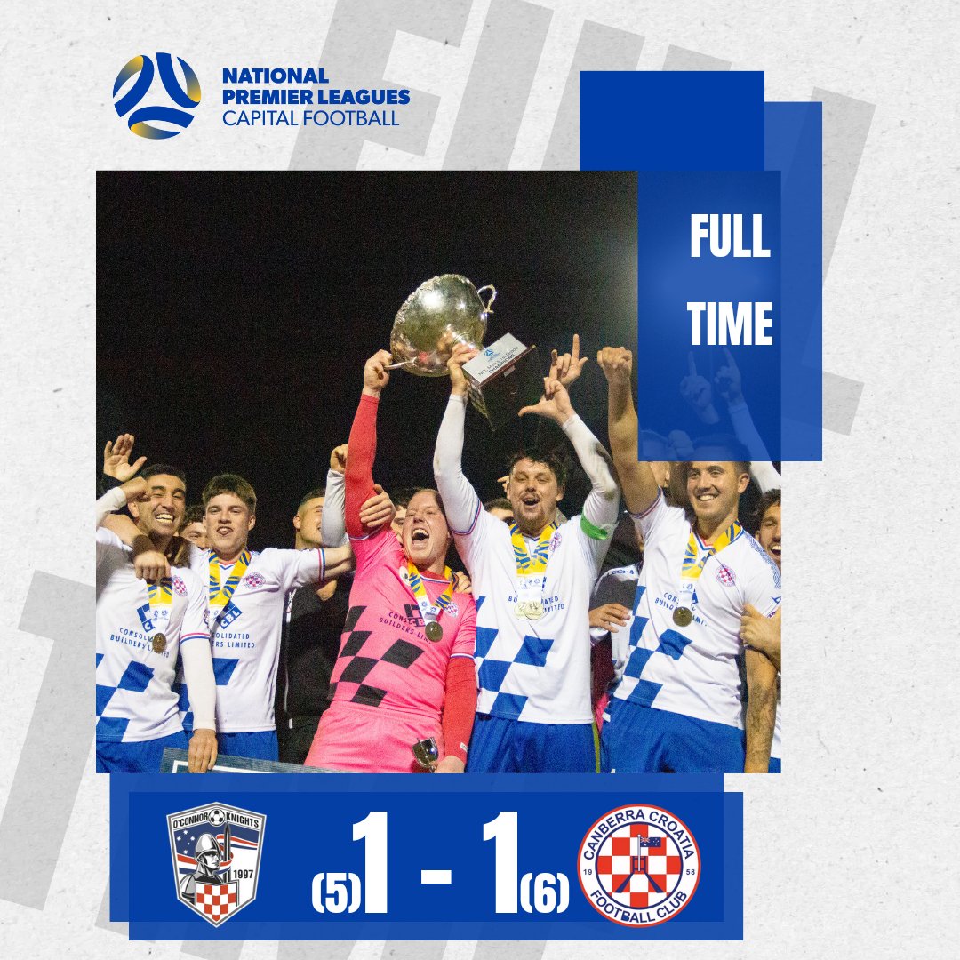 CHAMPIONS Congratulations to Canberra Croatia FC on winning the NPLM 1st Grade Grand Final! #GameOn #Champions