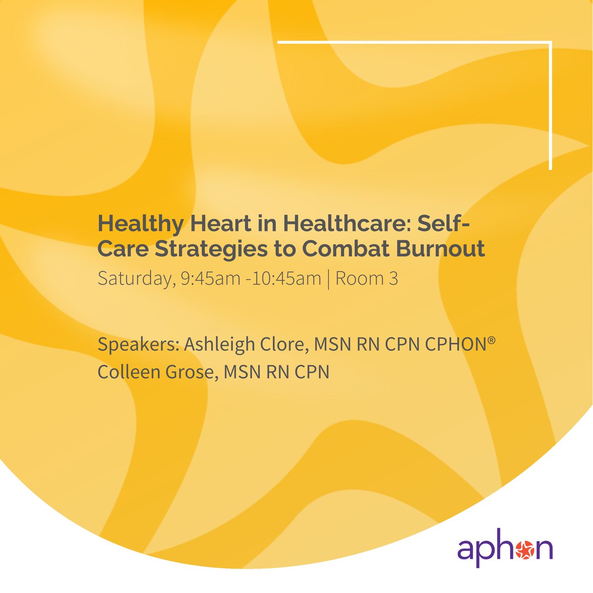 Prioritizing a Healthy Heart in Healthcare! Join us as we explore Self-Care Strategies to Combat Burnout. Let's ensure the well-being of our healthcare heroes who dedicate their hearts to others every day. 🌟 #APHON2023