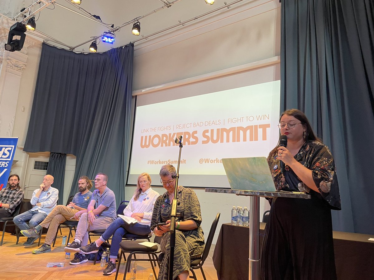 “It was always going to be hard to organise against the line of our union leadership…But to me we have 26,000 people prepared to stand up and fight.” Carly Slingsby from @educatorssayno speaking at #WorkersSummit