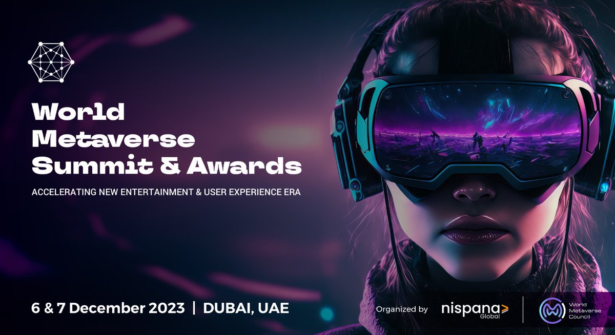 The World Metaverse Summit &amp; Awards event is set to take place in Dubai, UAE from December 6-7, 2023, organized by <a href="/wmetac/">World Metaverse Council</a> and <a href="/GlobalNIspana/">NIspana Global </a>. Thrilled to be part of WMC and stay tuned for some major updates! 🌐🏆
See you there 😎🤘
#Metaverse #WMC #Dubai #TechConference #web3