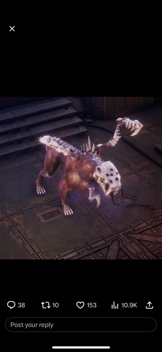 JMGlover20's tweet photo. @OwlcatGames I feel like this creature has a bone to pick with me https://t.co/CS54i8f7EZ