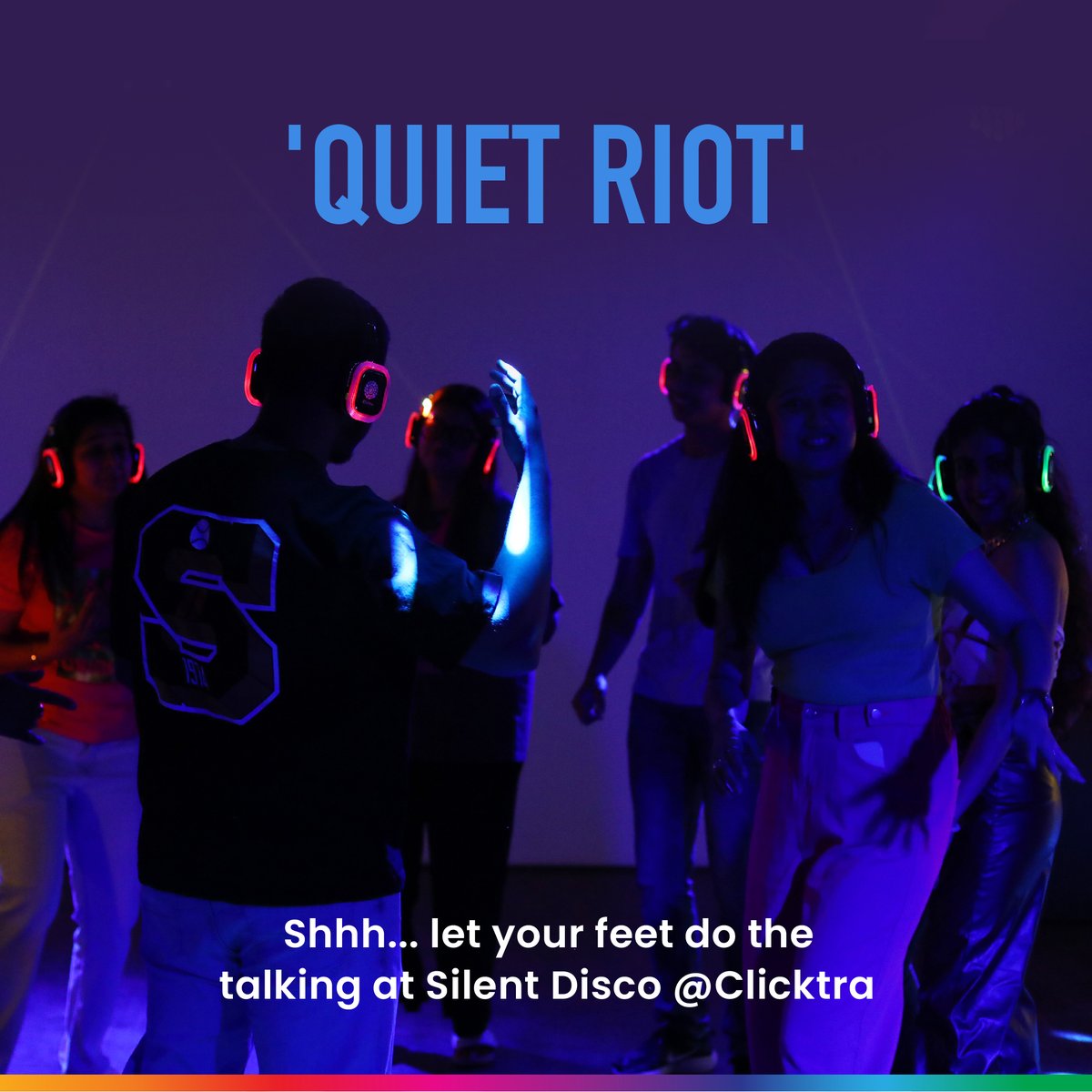 Clicktraindia's tweet photo. Step into a world where the beats are loud, but the voices are hushed. Put on your headphones, and groove.

#Clicktra #ClicktraIndia #FunAtClicktra #EntertainmentCenter #IndoreCity #IndoreExplore #IndoreDiaries #IndoreMeriJaan #Disco #PartyTime https://t.co/8sGIp7NRMe