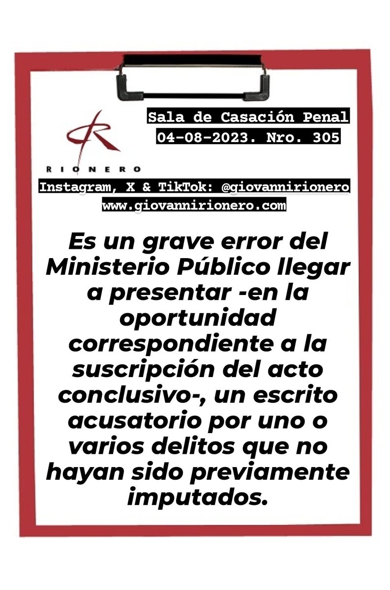 GiovanniRionero's tweet photo. #Imputación Reciente sentencia en la cual se reitera que la imputación formal es un requisito de procedibilidad con respecto a la suscripción de la acusación. https://t.co/42V9w7YGHO