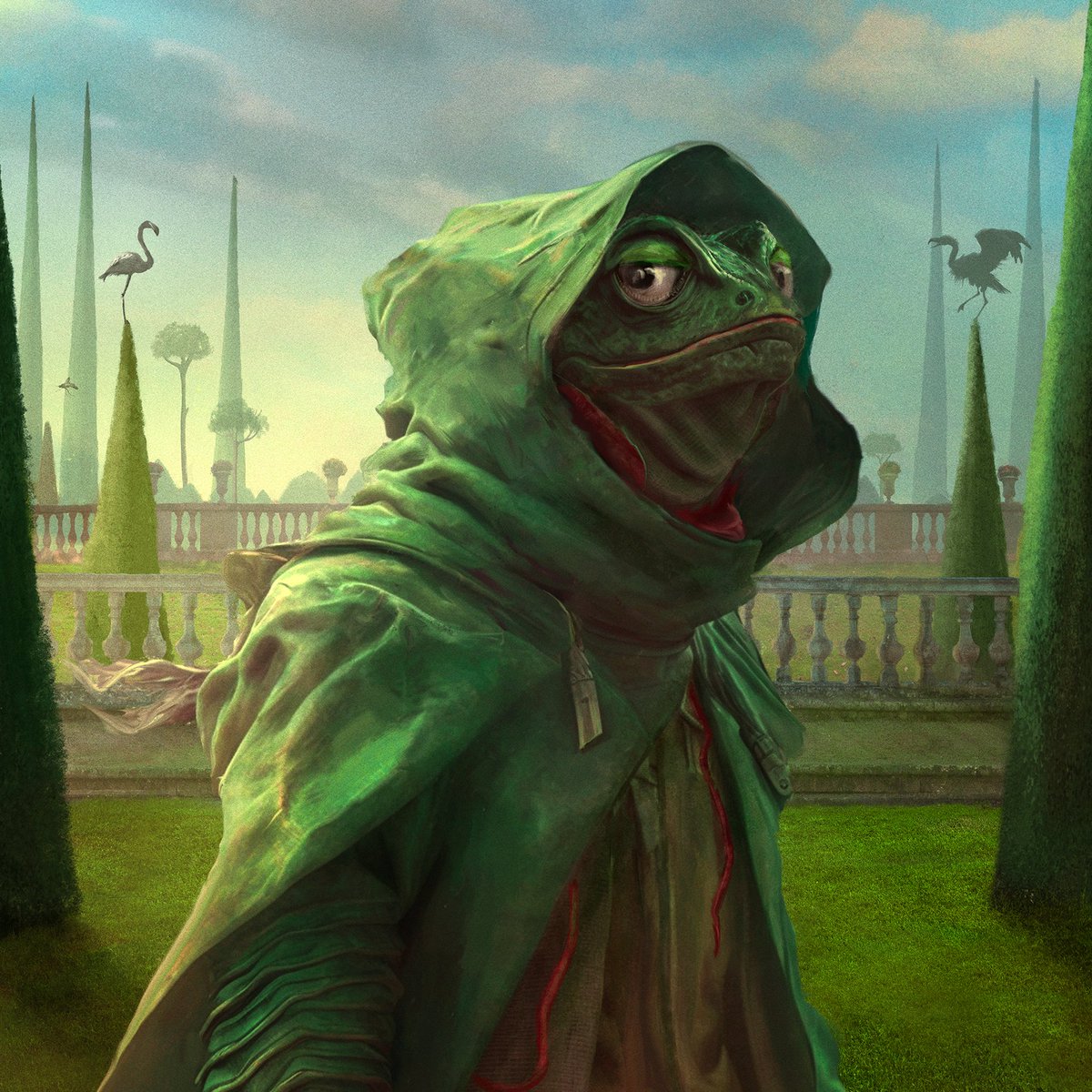 Nikolina Petolas🍐 🟩 (@nikolinapetolas) on Twitter photo Good morning!
One time when Pepe visited my strange gardens...
'Escapist' , Pepe I did for the <a href="/ArtOfficialPepe/">Art Official Pepe</a> project! Had so much fun! 🐸 Good morning!
One time when Pepe visited my strange gardens...
'Escapist' , Pepe I did for the <a href="/ArtOfficialPepe/">Art Official Pepe</a> project! Had so much fun! 🐸
