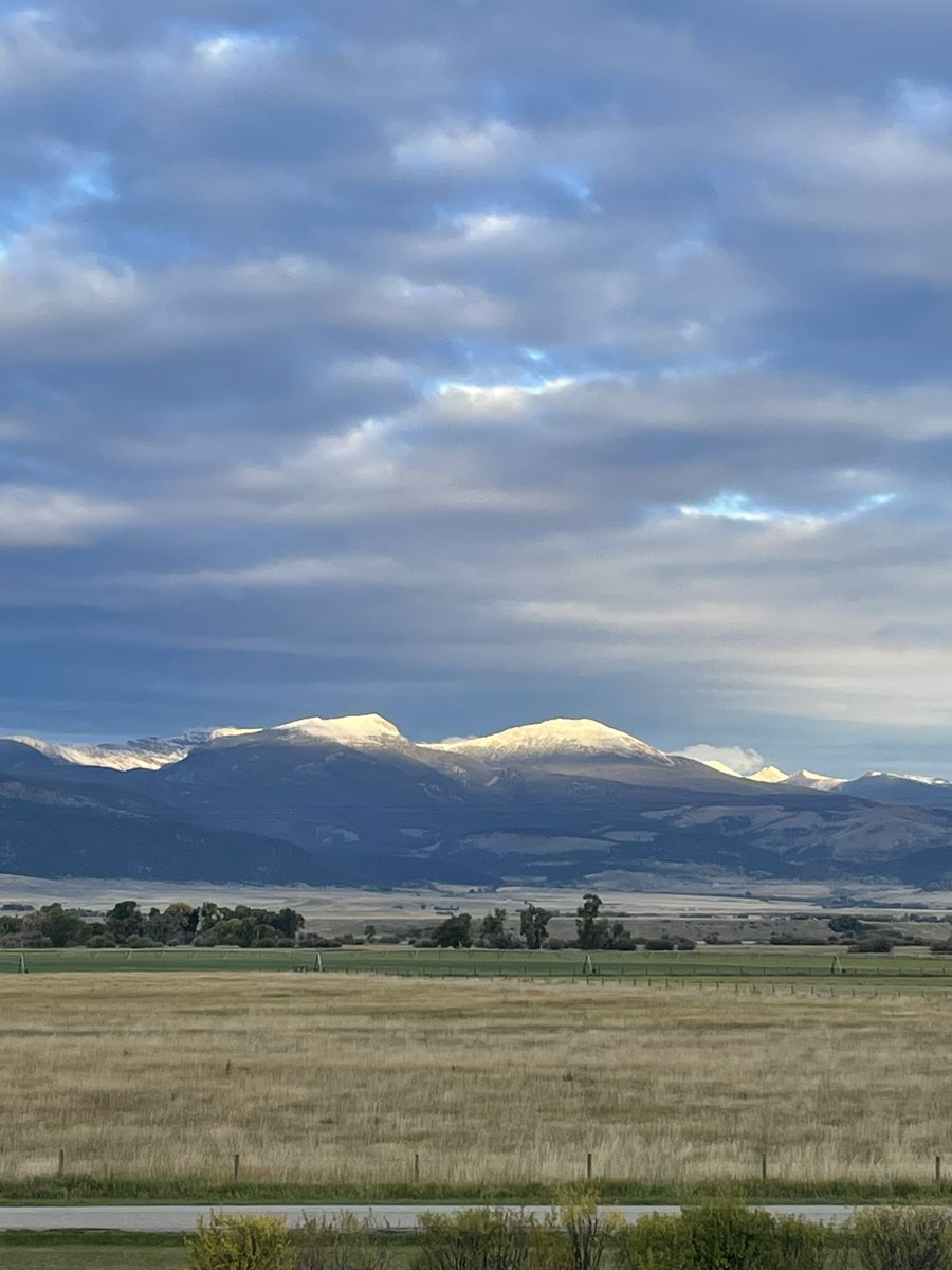 This is the first snow of the season here in Ennis, Montana. In the past, the soy complex followed closely by the wheat market rallied nicely into January.